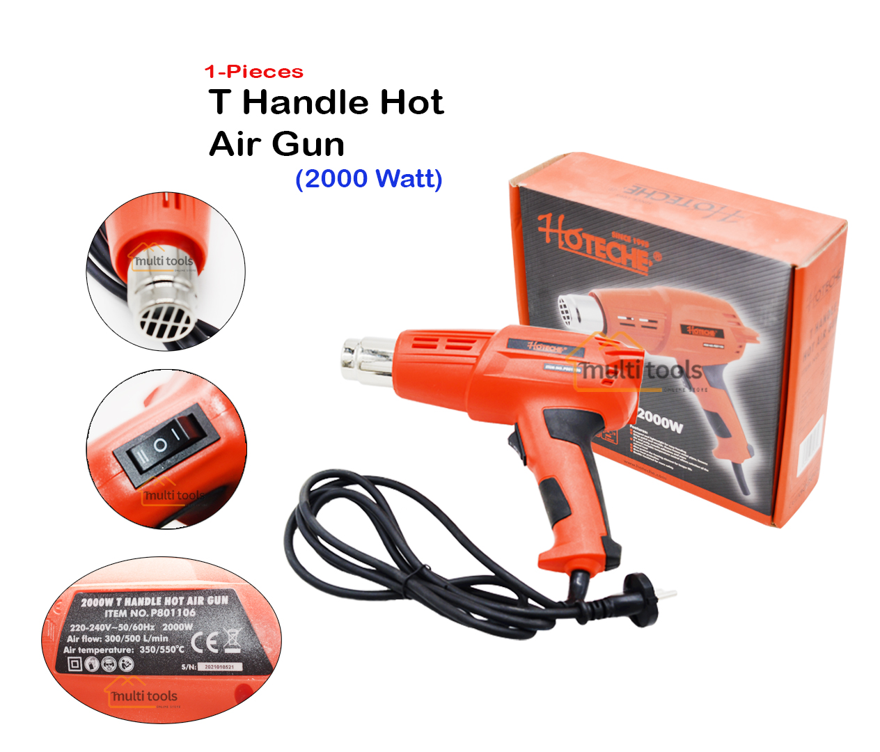 T Handle Hot Air Gun 2000W 